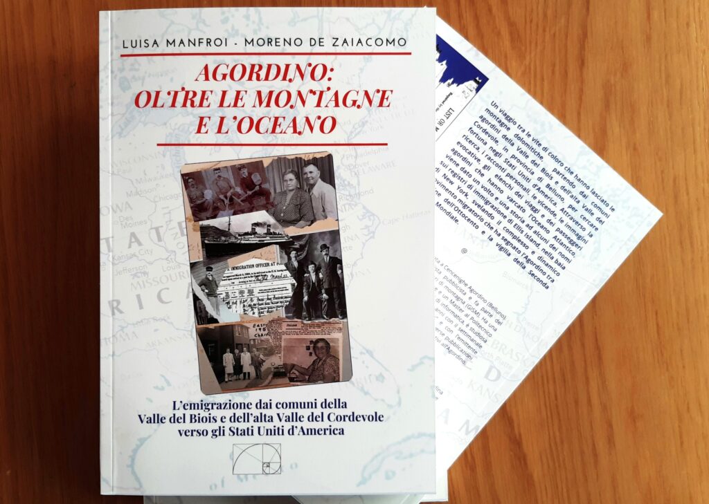 AGORDINO: OLTRE LE MONTAGNE E L’OCEANO. IL LIBRO DI LUISA MANFROI E MORENO DE ZAIACOMO